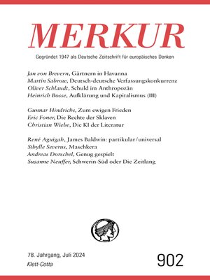 cover image of MERKUR 7/2024, Jg.78